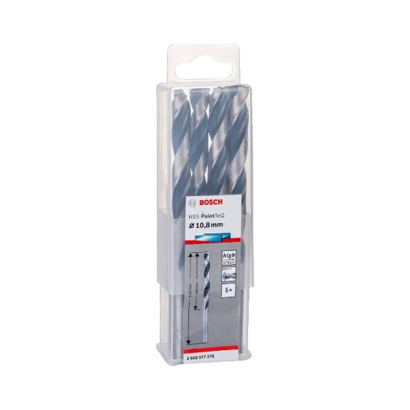 Τρυπάνι HSS POINTTEQ 10.8MM 5 τεμάχια
