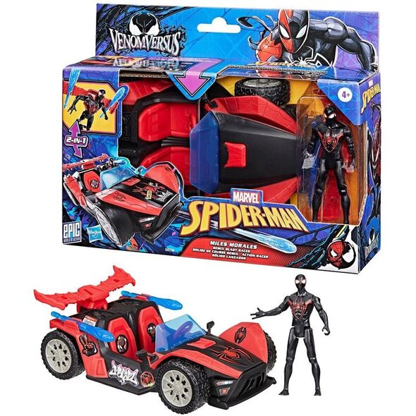 Spider-Man Morales Ταχύτητα Αγωνιστικό & Φιγούρα 10 εκ.