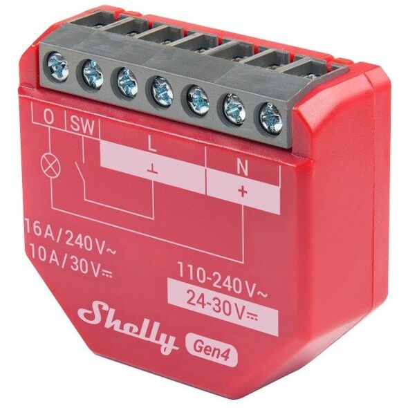 Shelly Ρελέ "1PM Gen4 4er Pack" max 16A 1 Κανάλι Λειτουργία Μέτρησης WLAN Matter Zigbee Bluetooth