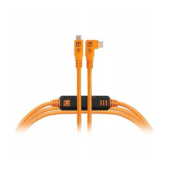 Tether Tools TetherPro USB-C Optima 10G δεξιά πορτοκαλί 4,6μ
