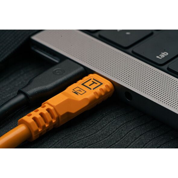 Tether Tools TetherPro USB-C Optima 10G δεξιά πορτοκαλί 4,6μ