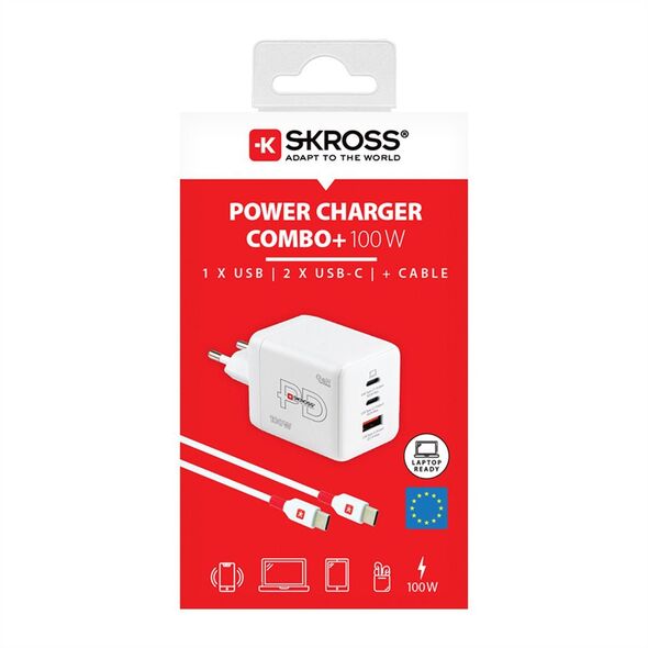 Ładowarka sieciowa Skross 100W GaN Combo EU