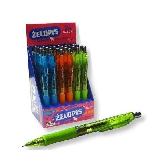 Żelopis Semi Gel niebieski (24szt) EDUKAMP