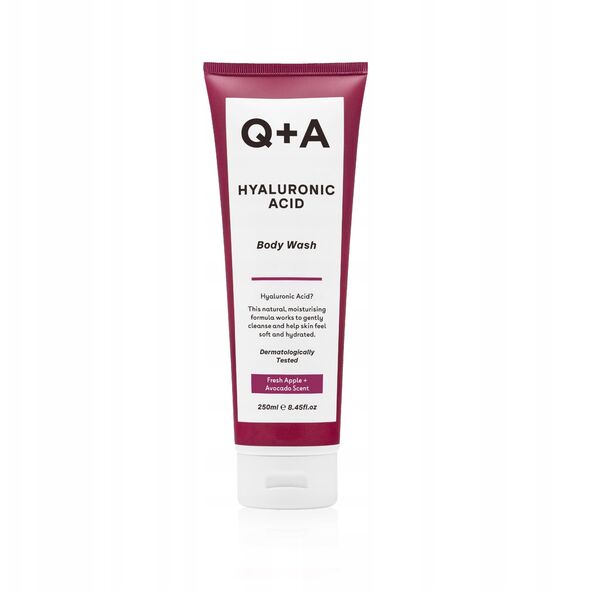 Kūno prausiklis su hialurono rūgštimi Q+A Hyaluronic Acid Body Wash, 250 ml
