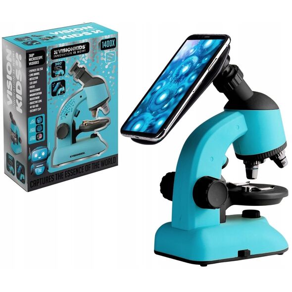 Οπτικός Μικροσκόπιο Για Παιδιά Vision Kids 360° 1400x + Αξεσουάρ Στήριγμα Για Τηλέφωνο / Vk00003