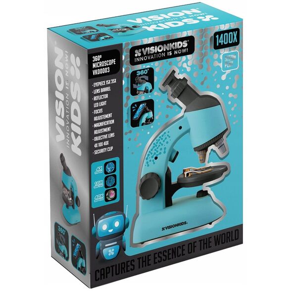 Οπτικός Μικροσκόπιο Για Παιδιά Vision Kids 360° 1400x + Αξεσουάρ Στήριγμα Για Τηλέφωνο / Vk00003