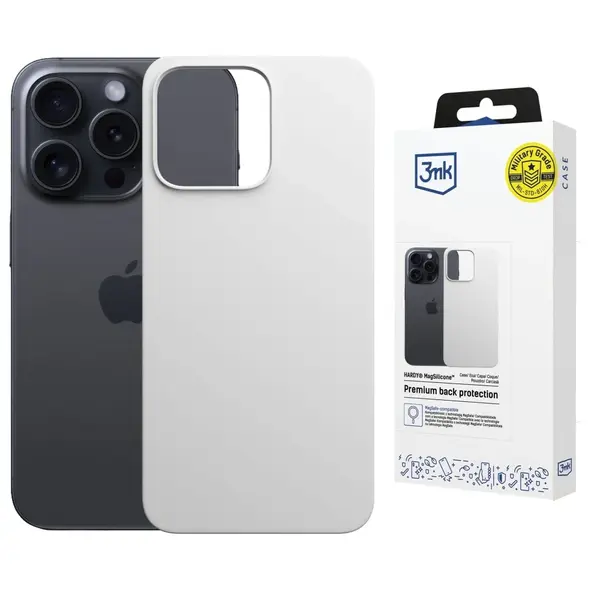 Etui 3MK Hardy MagSilicone do Apple iPhone 13 Pro srebrny