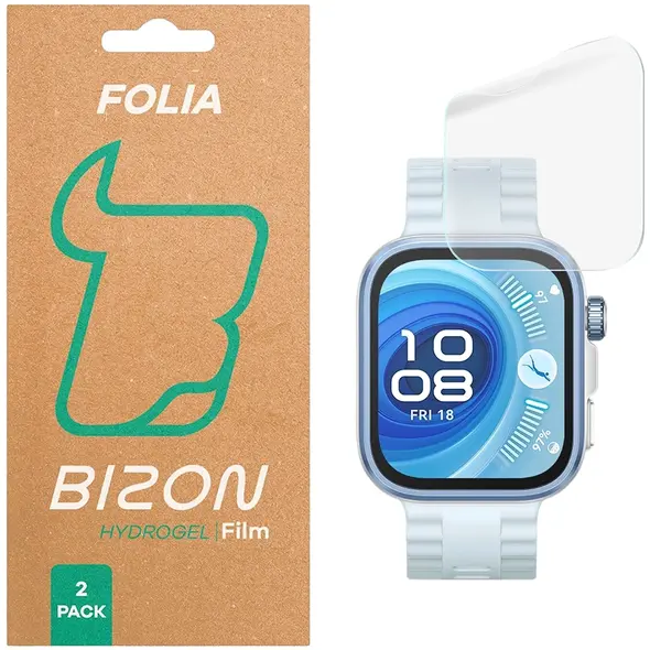 Folia hydrożelowa na ekran Bizon Glass Watch Hydrogel do Huawei Watch Fit 4 / 4 Pro [2 PACK]