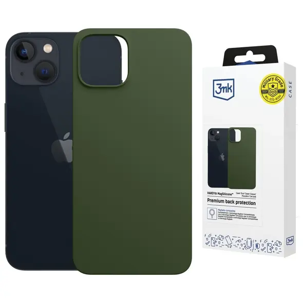 Etui 3MK Hardy MagSilicone do Apple iPhone 15 ciemnozielony