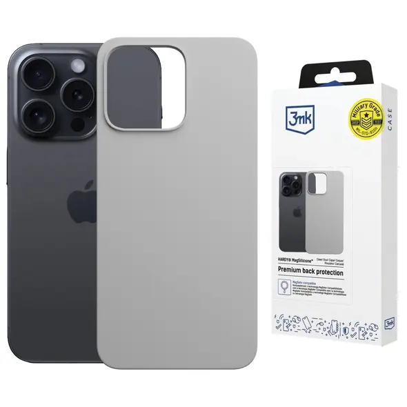 Etui 3MK Hardy MagSilicone do Apple iPhone 16 Pro Max tytanowy