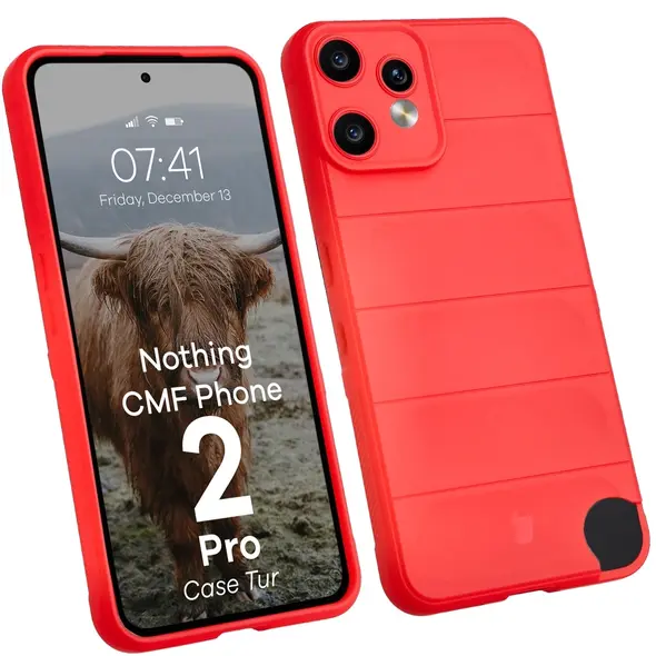 Pancerne etui Bizon Case Tur do Nothing CMF Phone 2 Pro czerwone