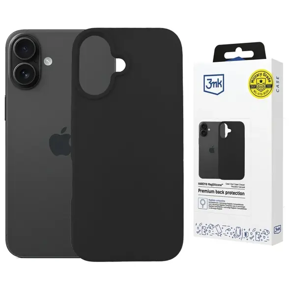Etui 3MK Hardy MagSilicone do Apple iPhone 16 grafitowy
