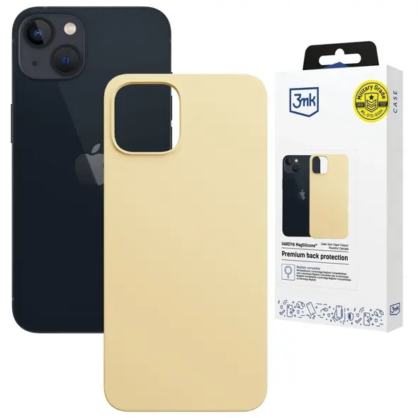Etui 3MK Hardy MagSilicone do Apple iPhone 15 żółty