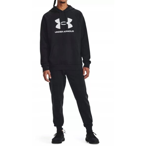 Φούτερ με κουκούλα Under Armour Rival Fleece Logo Hoodie - μαύρο/λευκό