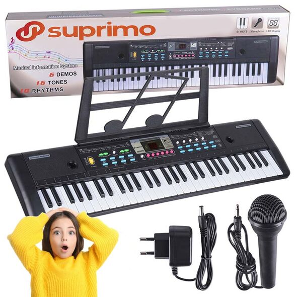 SUPRIMO 605 UFB KEYBOARD organy z mikrofonem dla d