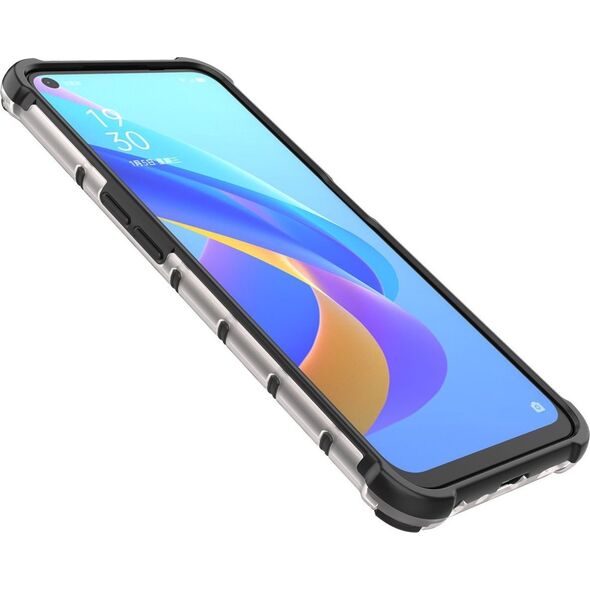 Hurtel Honeycomb etui pancerny pokrowiec z żelową ramką Oppo A76 / Oppo A36 / Realme 9i przezroczysty