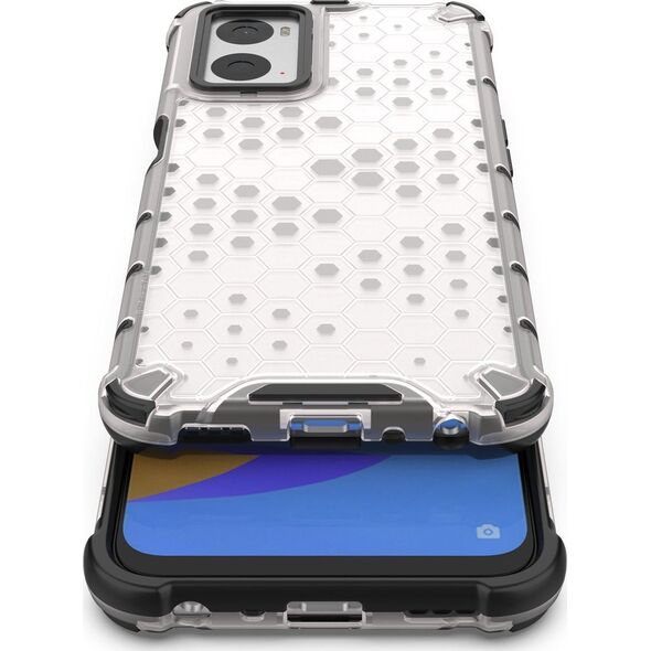 Hurtel Honeycomb etui pancerny pokrowiec z żelową ramką Oppo A76 / Oppo A36 / Realme 9i przezroczysty