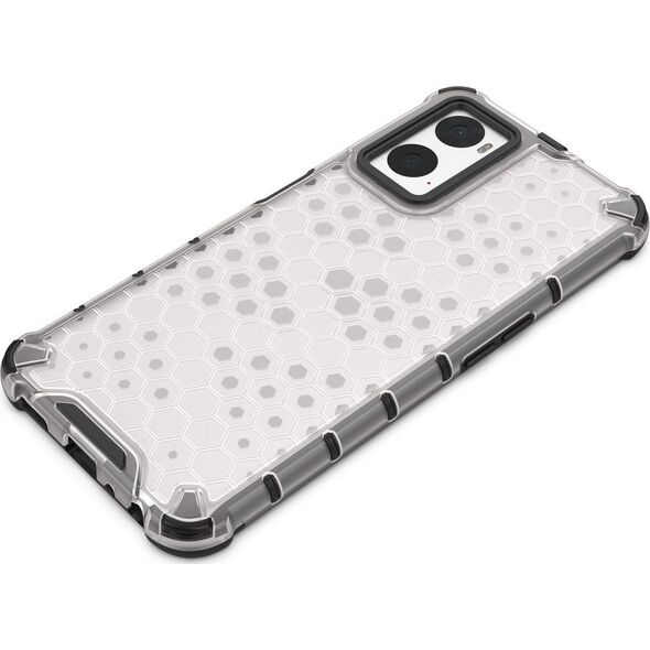 Hurtel Honeycomb etui pancerny pokrowiec z żelową ramką Oppo A76 / Oppo A36 / Realme 9i przezroczysty