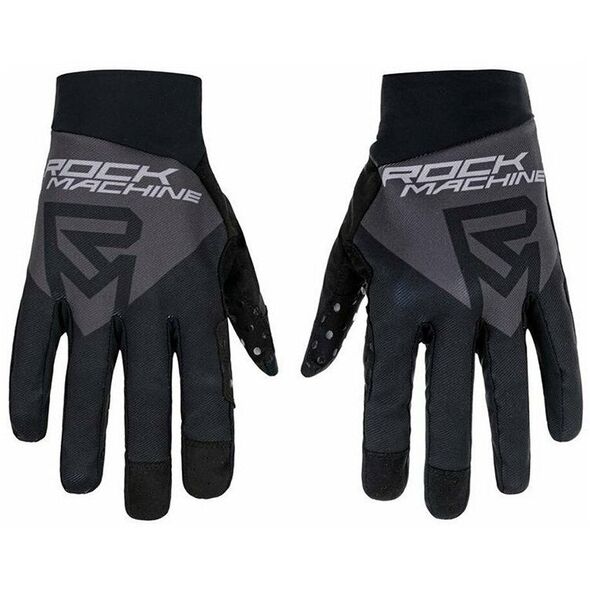 Γάντια ποδηλασίας RACE GLOVES FF, μέγεθος S, μαύρο/γκρι.
