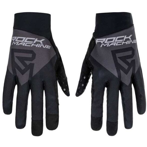Γάντια ποδηλασίας RACE GLOVES FF, μέγεθος L, μαύρο/γκρι.