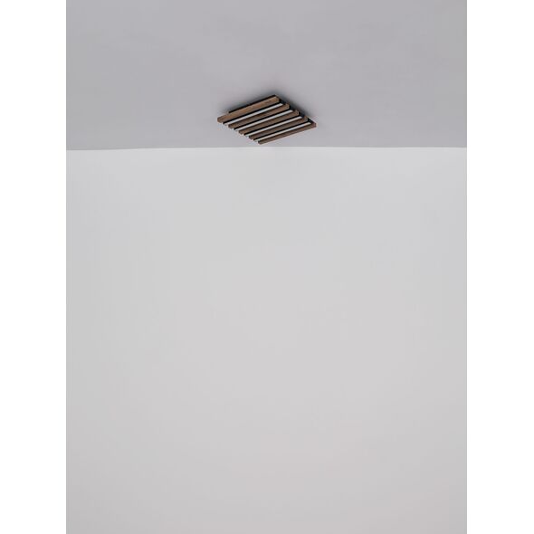 Φωτιστικό οροφής LED GLOBO HAYDEN, 30W, 3000K, 3100lm, ξύλο/μαύρο χρώμα 80 x 20 x 5 cm