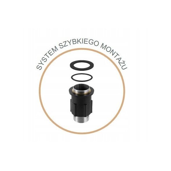 Μπαταρία κουζίνας Invena Ksanti Inox, inox/μπεζ BZ-37-I03-L