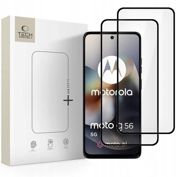 TEMPERED GLASS TECH-PROTECT GLASS FIT+ 2-PACK MOTOROLA MOTO G56 5G BLACK