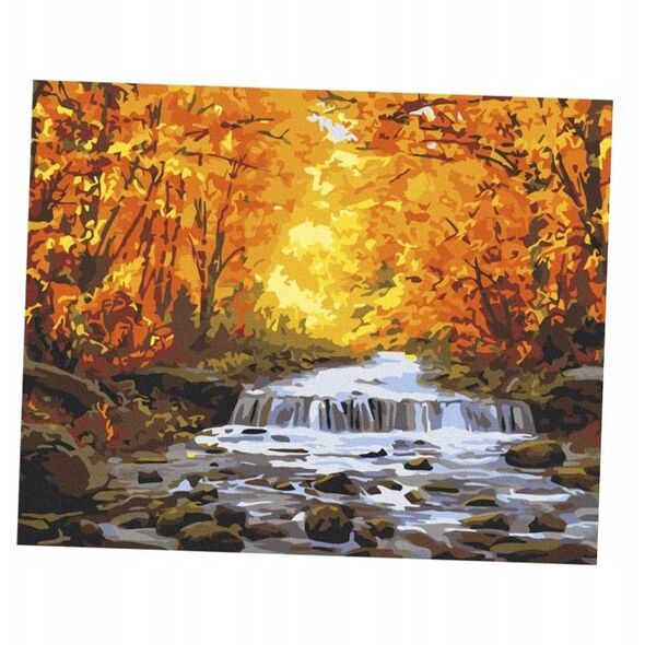 Ζωγραφική με αριθμούς BRUSHME, 40x50 cm, καταρράκτης σε φθινοπωρινές αποχρώσεις, 1 τεμ.