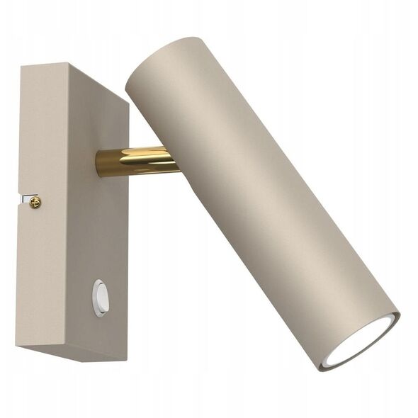 Luminex Axion 256 απλίκα τοίχου σποτ 1x8W GU10 μπεζ/χρυσό