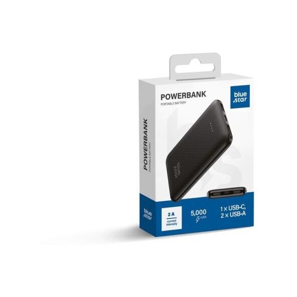 Powerbank Blue Star W0539 5000 mAh 2A μαύρο