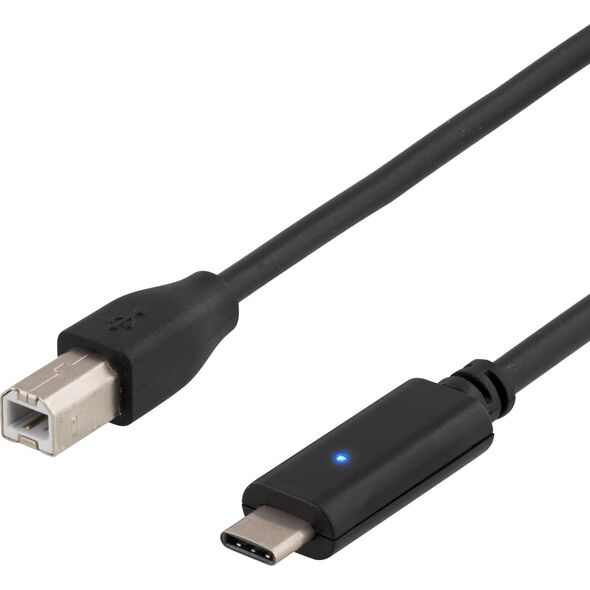 Kabel USB Deltaco USB-B - USB-B 2 m Czarny (USBC-1016)