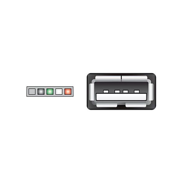 Kabel USB Delock USB-A - 0.15 m Czarny (84831)