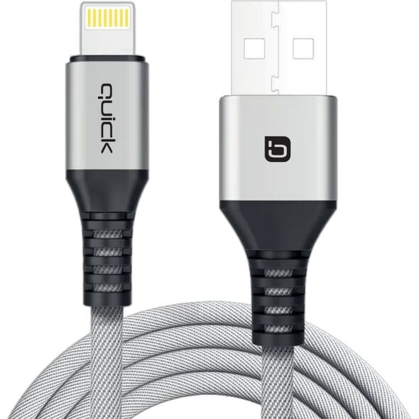 Καλώδιο Φόρτισης και Δεδομένων Quick QB-122 Πλεκτό USB σε Lightning 1.5m