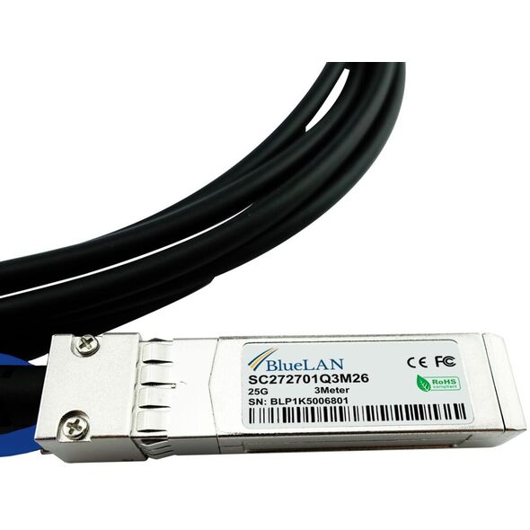 BlueOptics SFP-H25G-CU1M-BL καλώδιο InfiniBand / οπτική ίνα 1 μ SFP28 Μαύρο