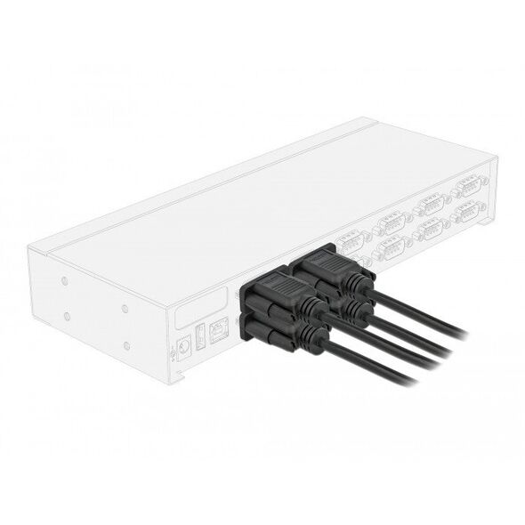 Καλώδιο DELOCK Σειριακό RS-232 Sub-D9 Θηλυκό σε Θηλυκό Nullmodem με λεπτή θήκη βύσματος 0,5m