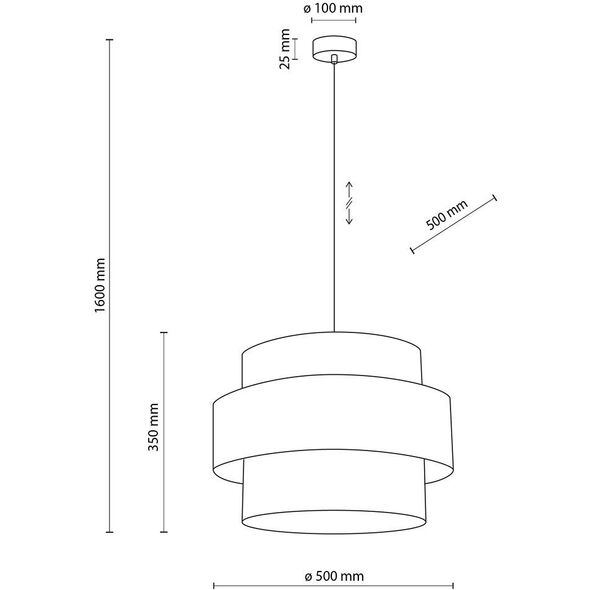 Lampa wisząca CALISTO JUTA 5419 TK Lighting