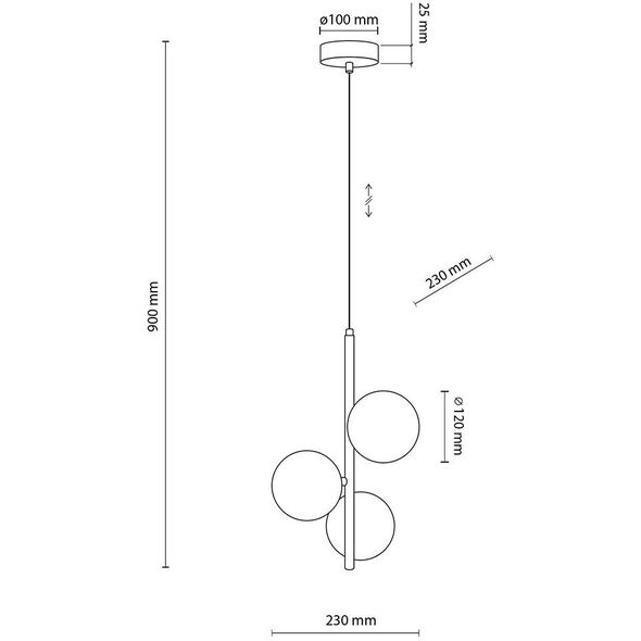 Lampa wisząca ESTERA BLACK 5767 TK Lighting
