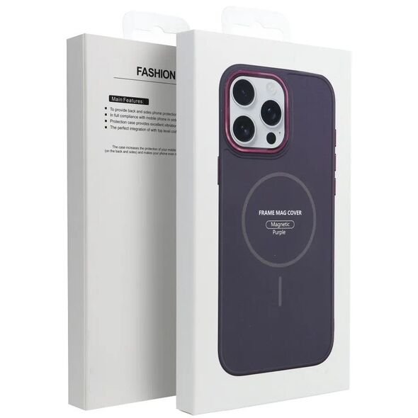 Θήκη FRAME MAG COVER συμβατή με MagSafe για SAMSUNG A55 μωβ