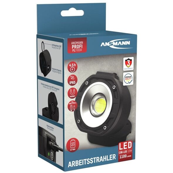Φακός Ansmann 990-00122 Pocket FL1100R LED μονόχρωμος, επαναφορτιζόμενος φακός εργασίας 10 W 1100 lm