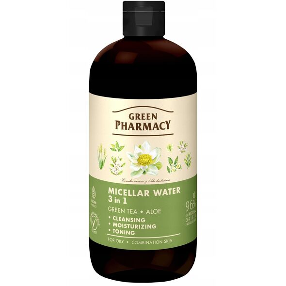 ΝΕΡΟ MICELLAR 3 ΣΕ 1 ΠΡΑΣΙΝΟ ΤΣΑΙ ΚΑΙ ΑΛΟΗ 500 ML