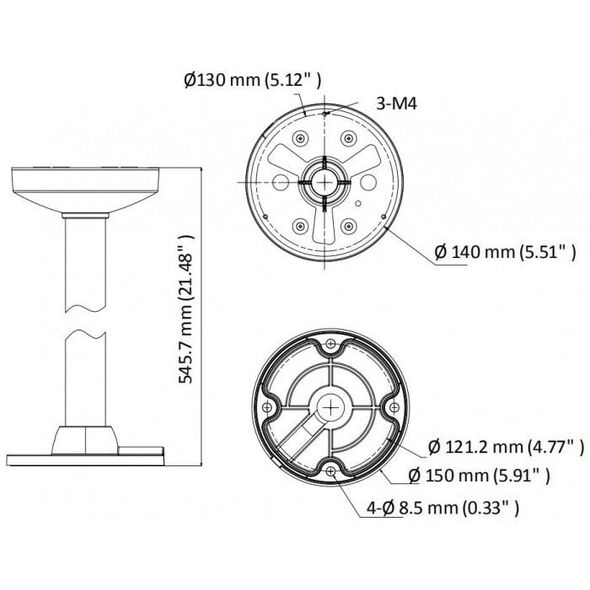 Hikvision Hikvision DS-1271ZJ-140-DM45 Pendant Mount