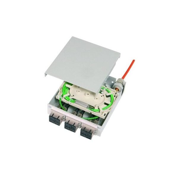 TELEGRTNER FO-Di DinR distr 6 LCD OM2 PT, pigtaile OM2, 12x G50/125 OM2, LC