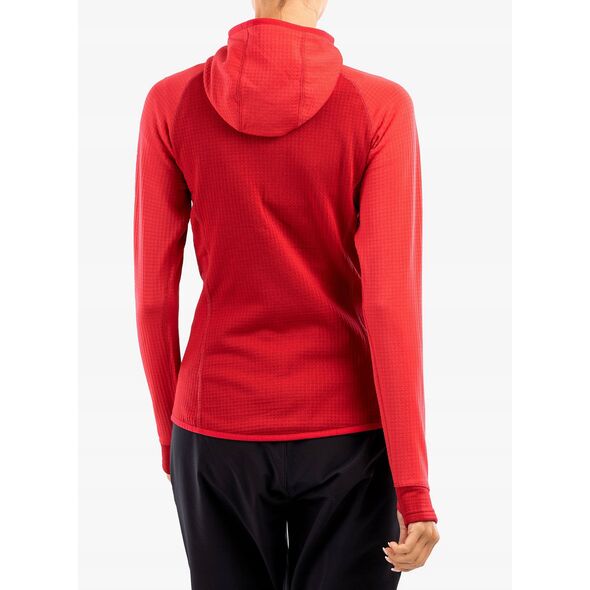 Γυναικεία μπλούζα με κουκούλα eclipse-molten red-capsicum red-14 (l) MOUNTAIN EQUIPMENT
