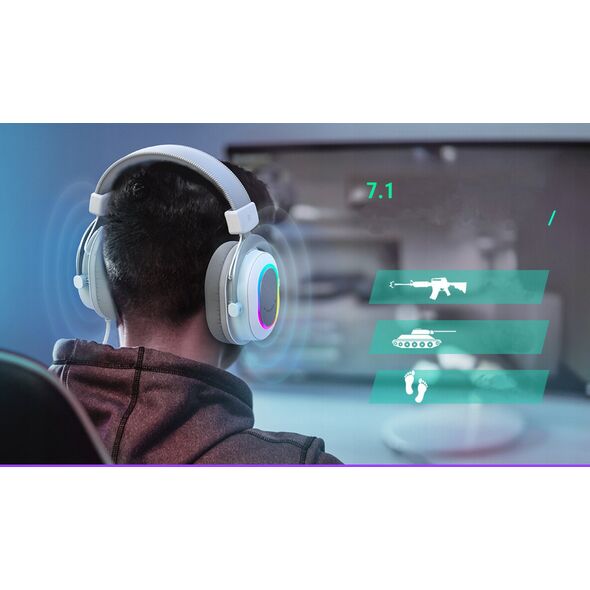 Ακουστικά στούντιο πάνω από το αυτί FIFINE H6W AmpliGame RGB surround ήχος 7.1