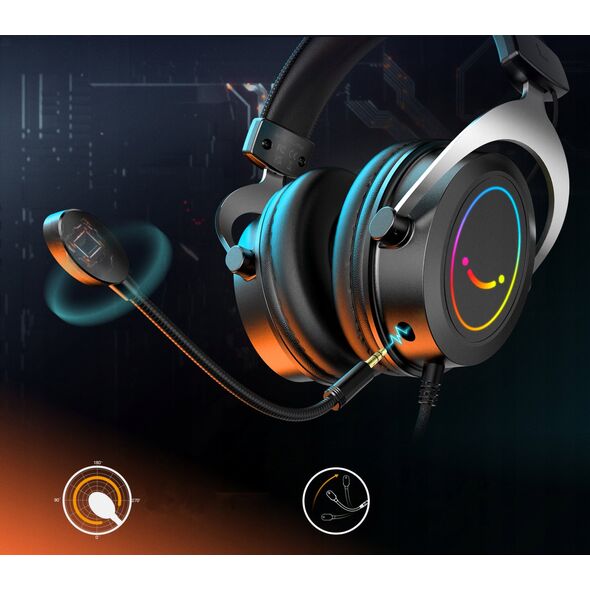 Στούντιο ακουστικά κεφαλής FIFINE H3P AmpliGame RGB με στούντιο μικρόφωνο