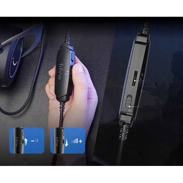Στούντιο ακουστικά κεφαλής FIFINE H3P AmpliGame RGB με στούντιο μικρόφωνο