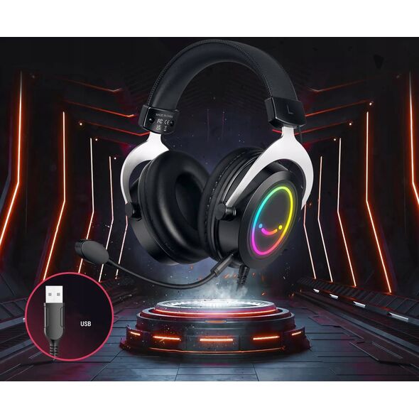 Στούντιο ακουστικά κεφαλής FIFINE H3P AmpliGame RGB με στούντιο μικρόφωνο