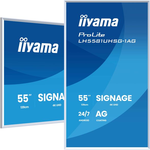 IIYAMA LH6581UHSG-1AG 165,1εκ 65Ίντσες Gallery Line αφαιρούμενο πλαίσιο 3840x2160 UHD VA ELED 2xHDMI 1xUSB-C 2xUSB 2.0 Android 14