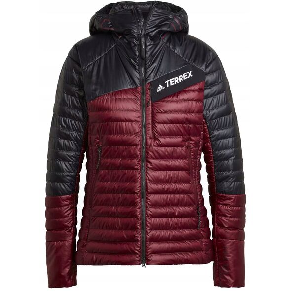 Γυναικείο μπουφάν adidas TERREX Techrock Year-Round Down Hooded Jkt - κόκκινο/μαύρο