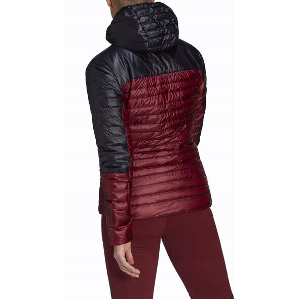 Γυναικείο μπουφάν adidas TERREX Techrock Year-Round Down Hooded Jkt - κόκκινο/μαύρο